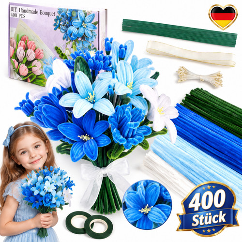 Pfeifenreiniger blumen set - pfeifenreiniger,