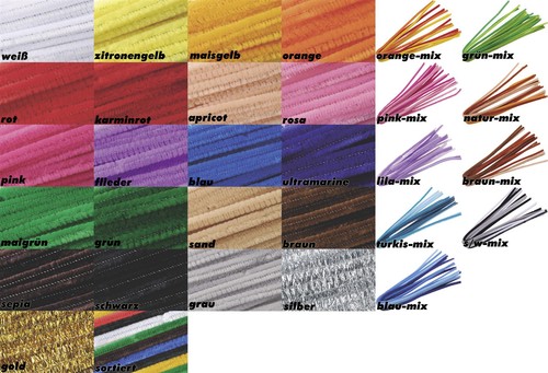 Chenilledraht stck 50cm - 10, stck.