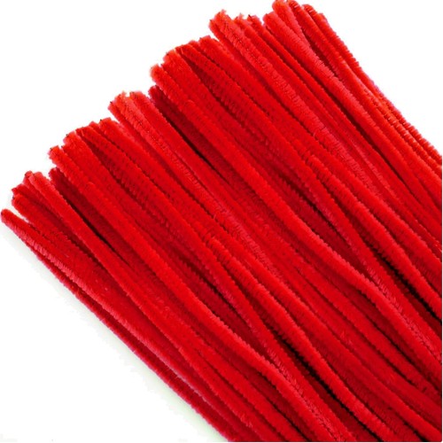 100 stück pfeifenreiniger rot - stück,